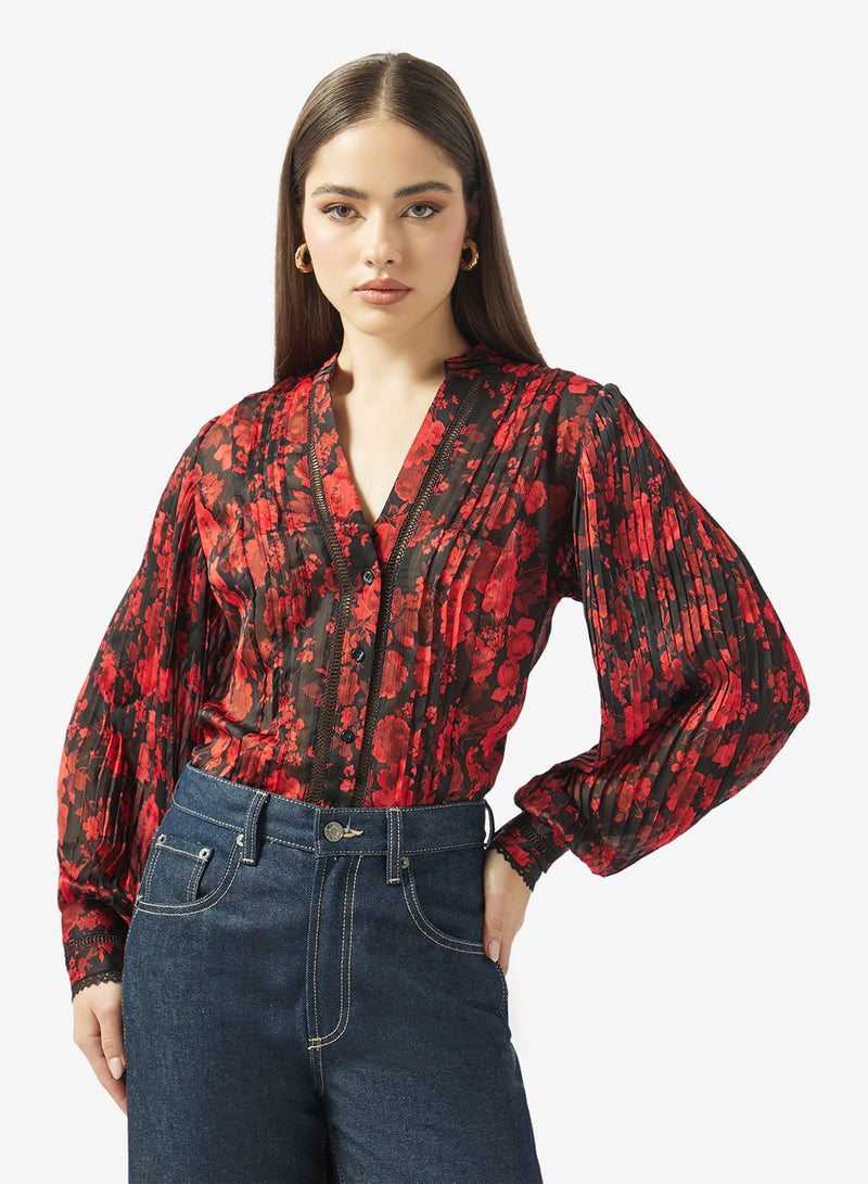 GUESS New Josette Printed Long Sleeve Shirt - Image 1